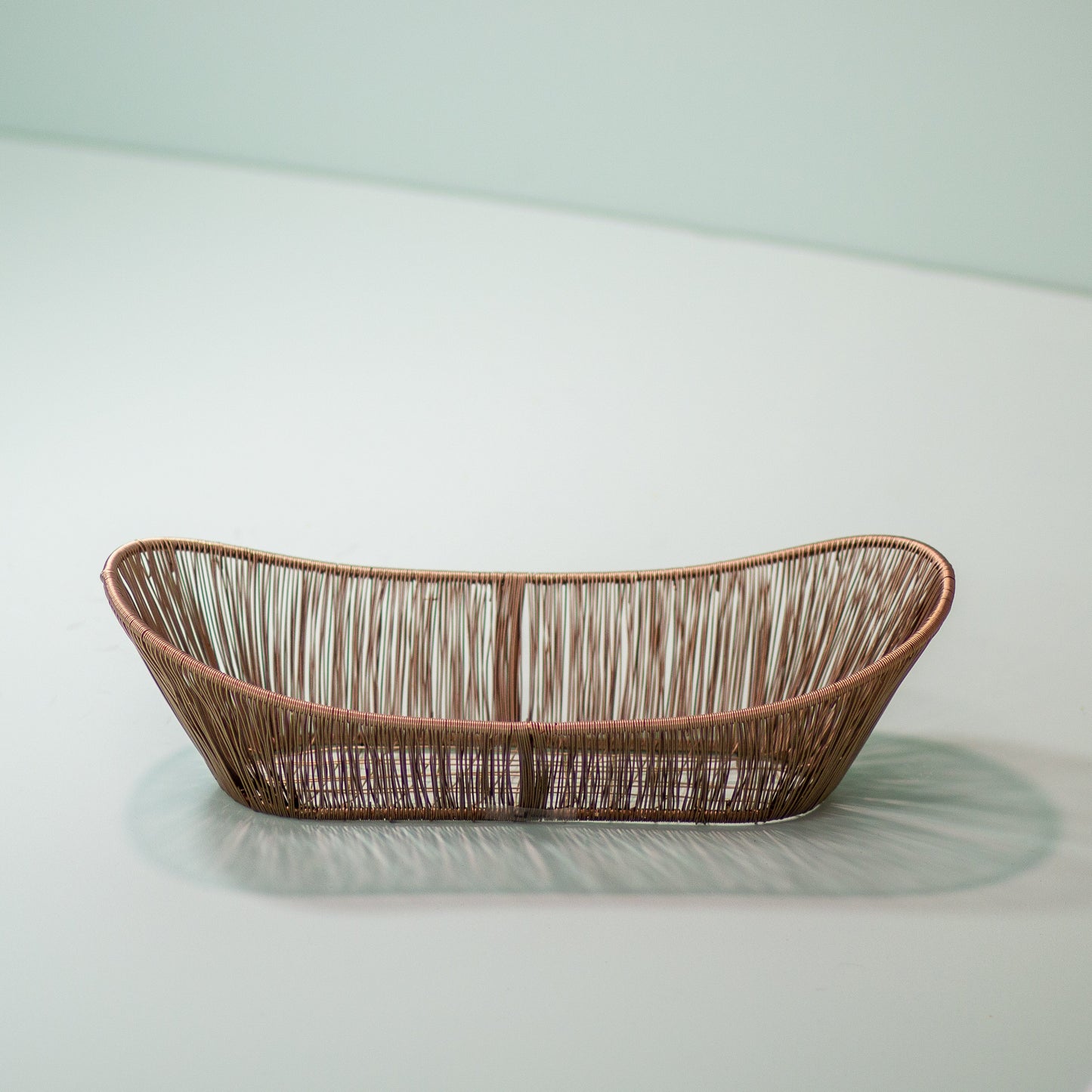 Rosé Rhythm Wire Oval Basket