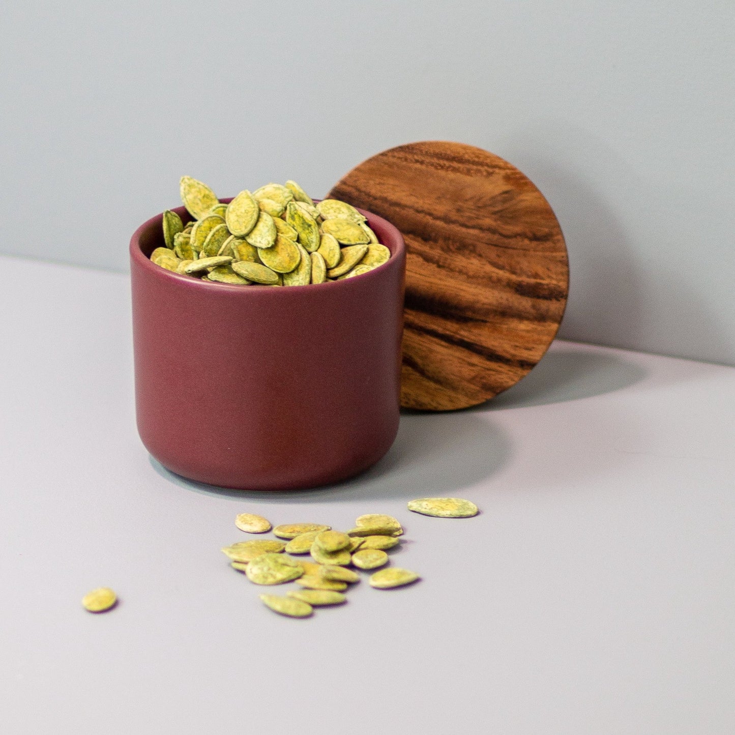 Brampton Stoneware Medium Canister, Burgundy