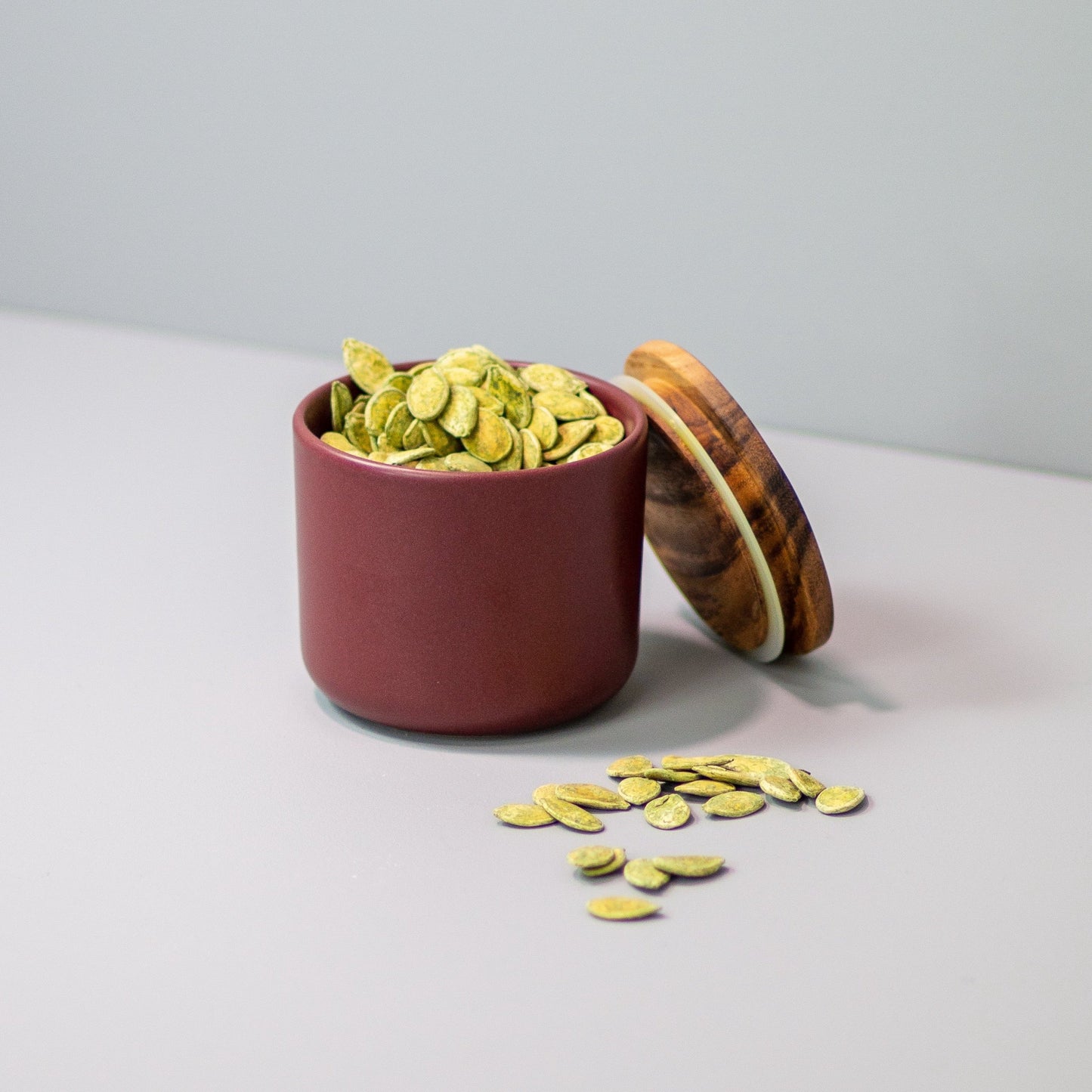 Brampton Stoneware Medium Canister, Burgundy