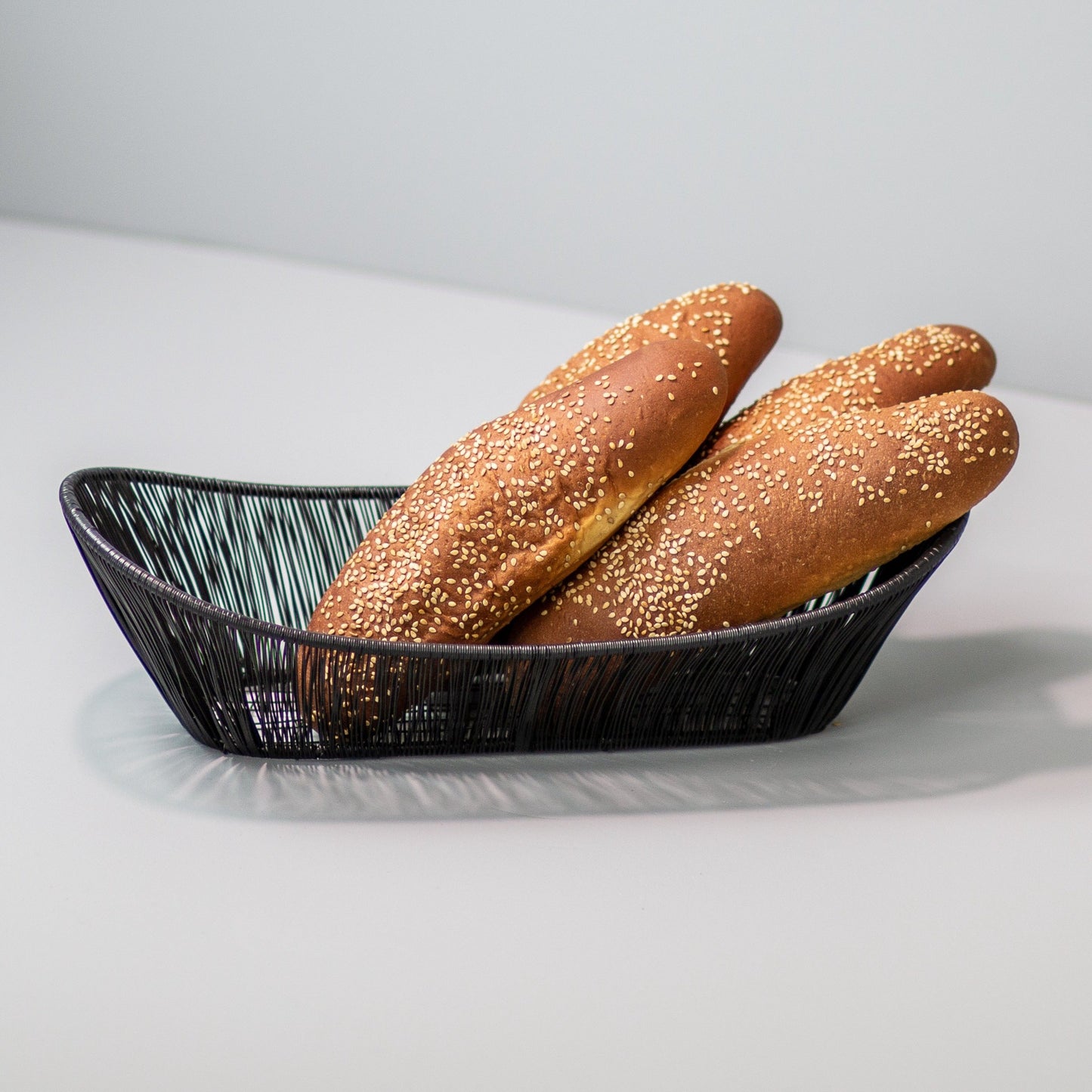Black Rhythm Wire Oval Basket