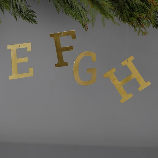 Gold Letter Ornament, F
