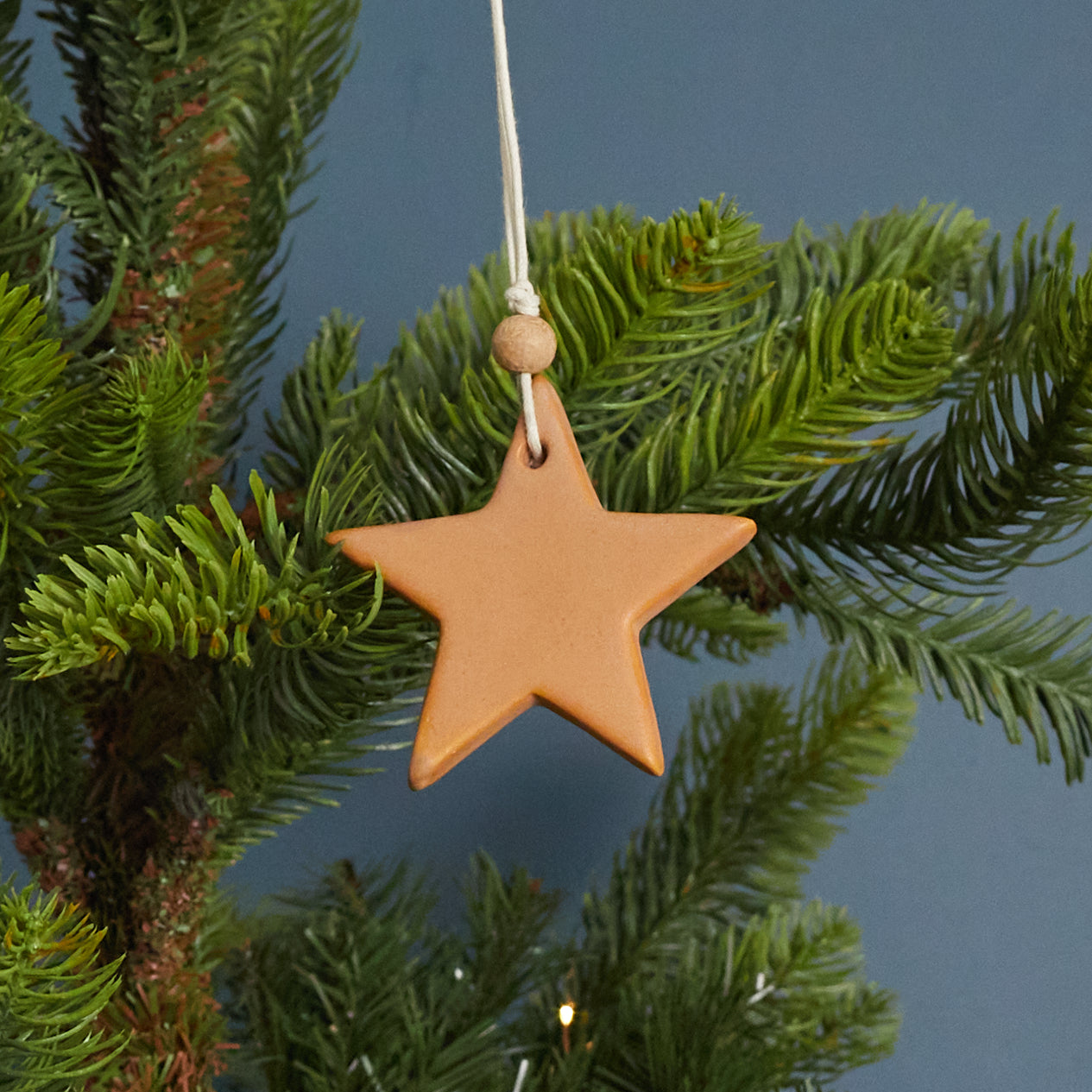 Natural Stoneware Star Ornament