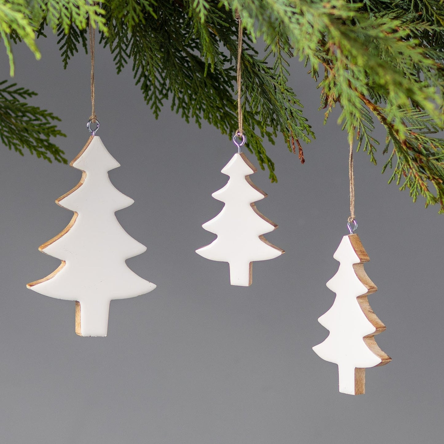 Mango Wood & Enamel Tree Ornament, Small