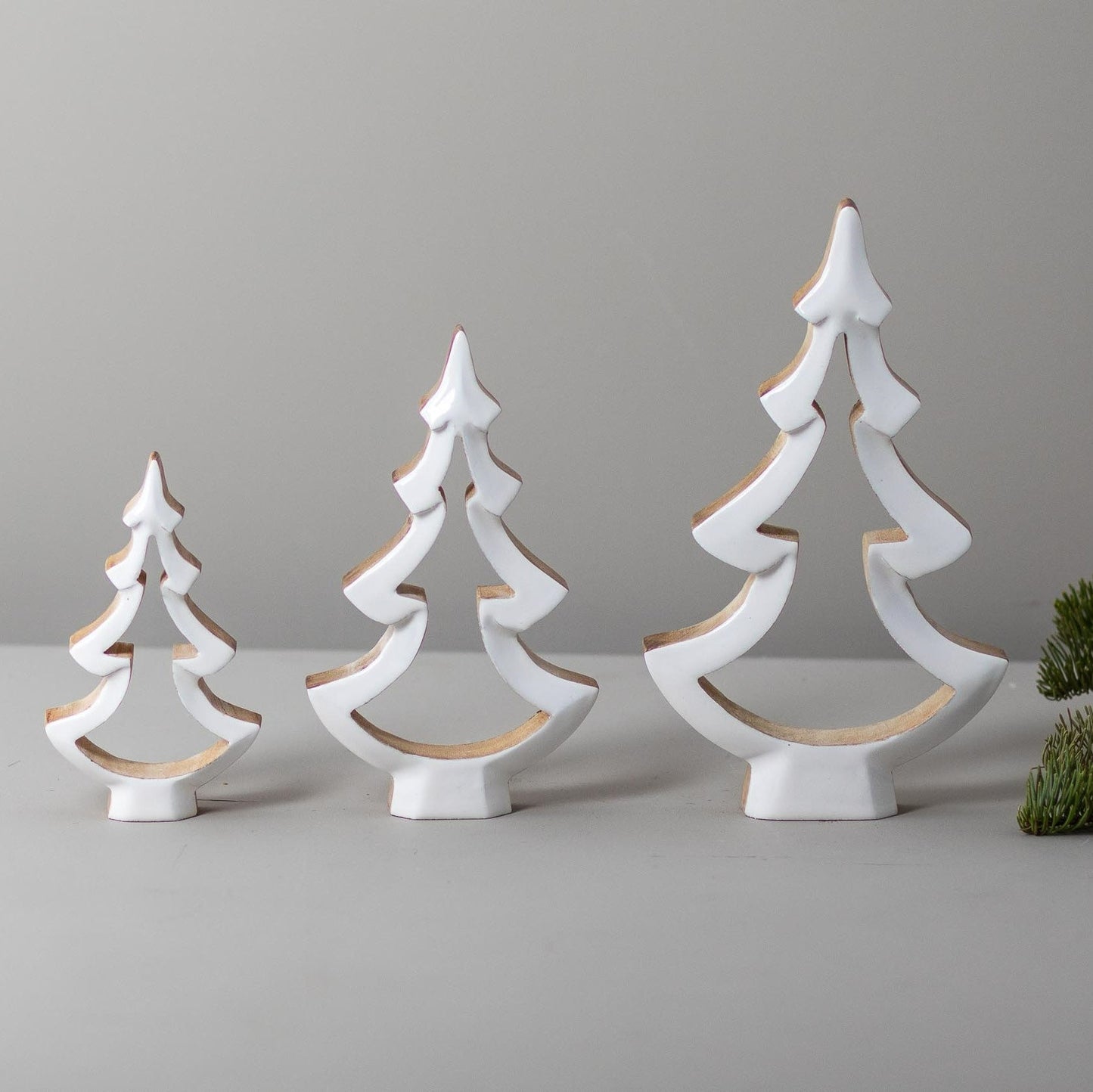 Mango Wood & Enamel Cut Out Tree, Large