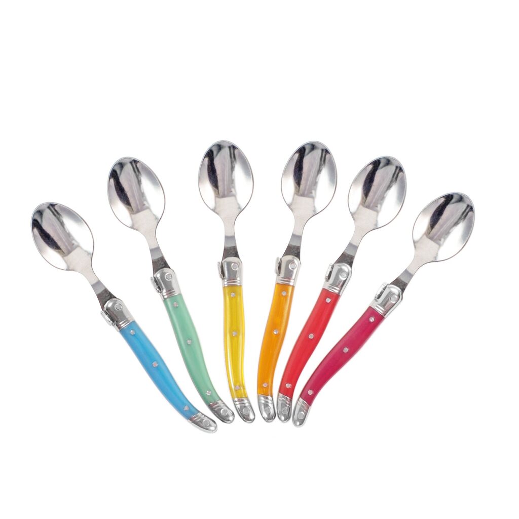 Laguiole 12 Piece Teaspoon Set, Rainbow