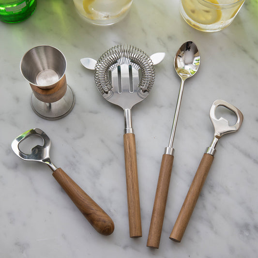 Teak & Stainless Bar Set of 3 in gift box