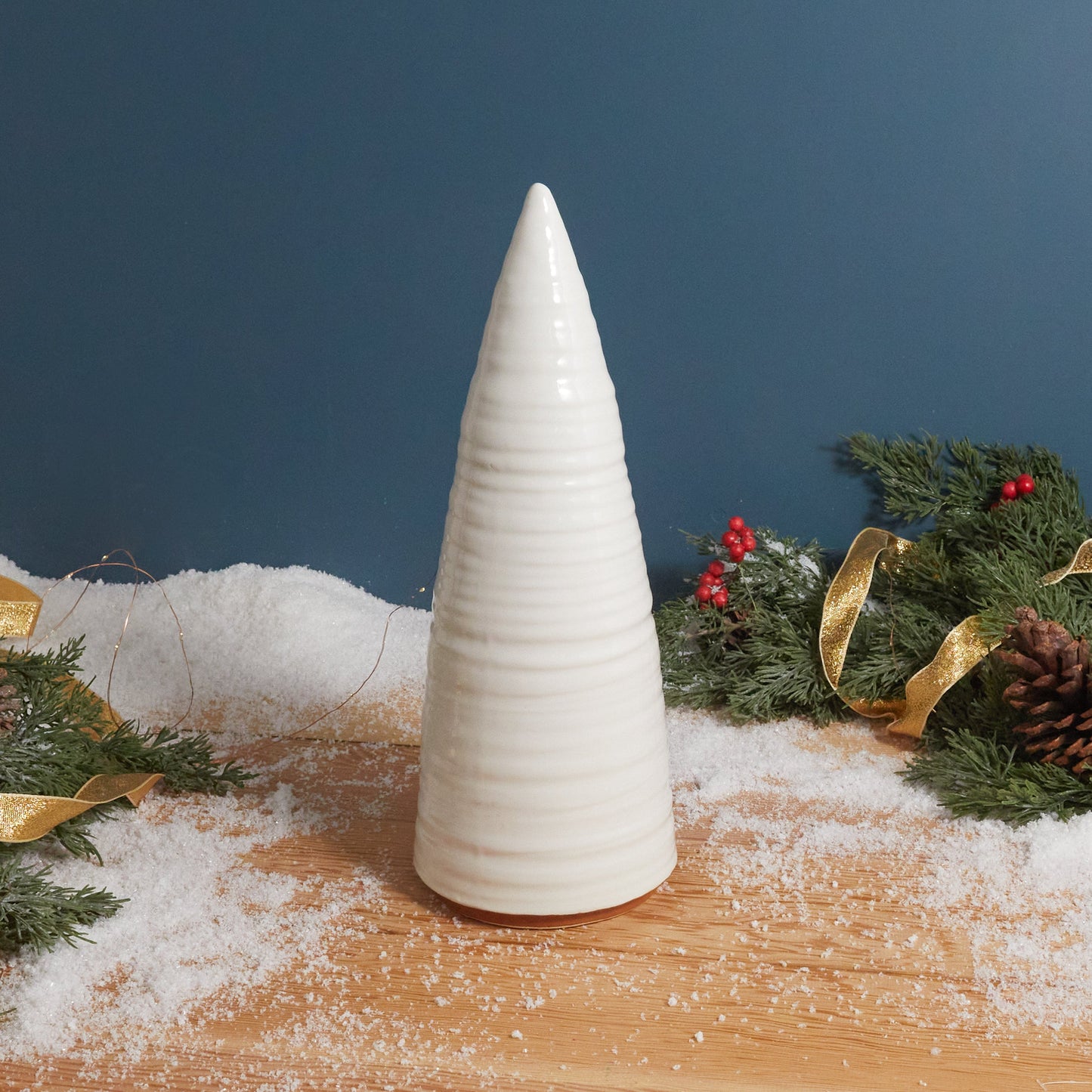 Turned Stoneware Tree, 14"
