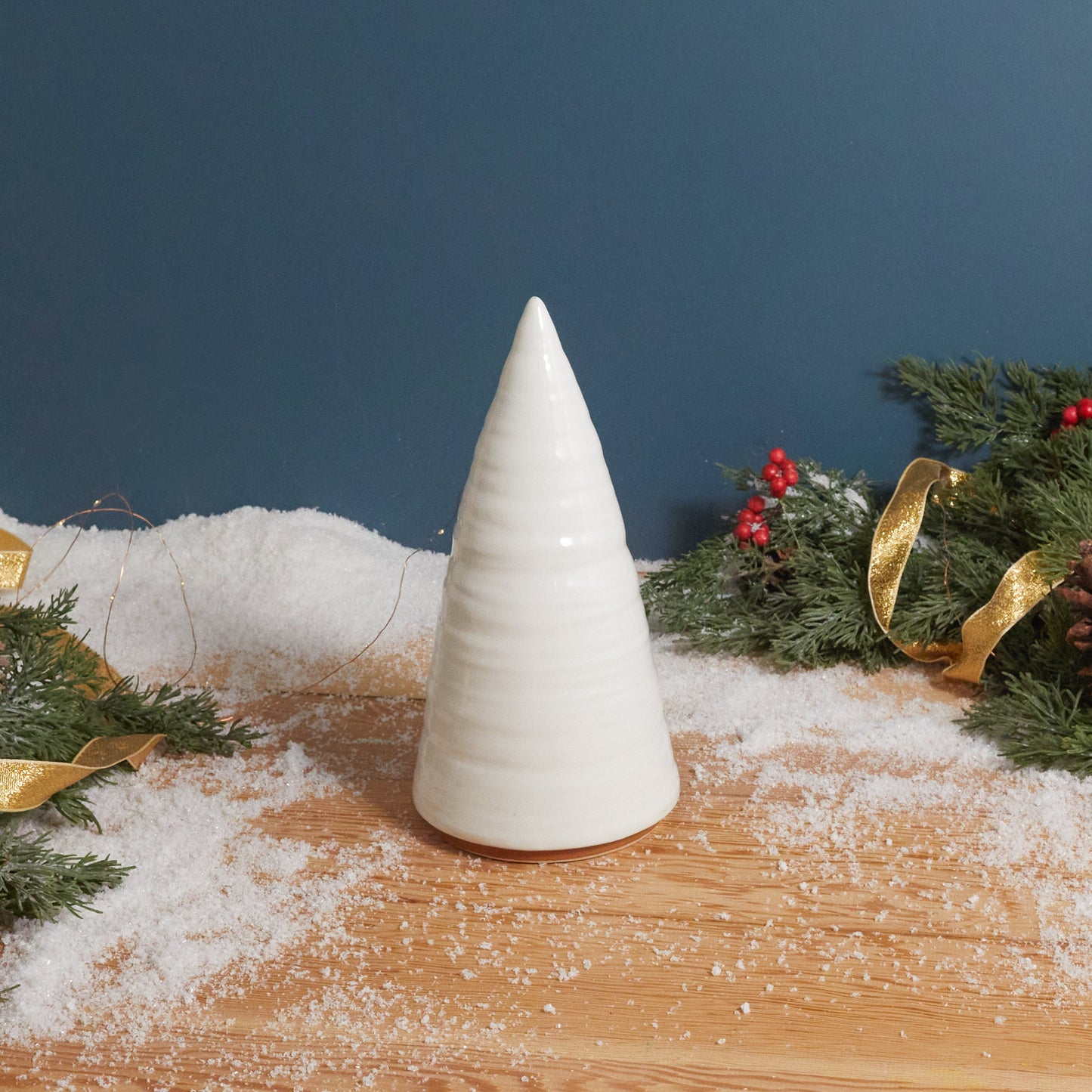 Turned Stoneware Tree, 10"