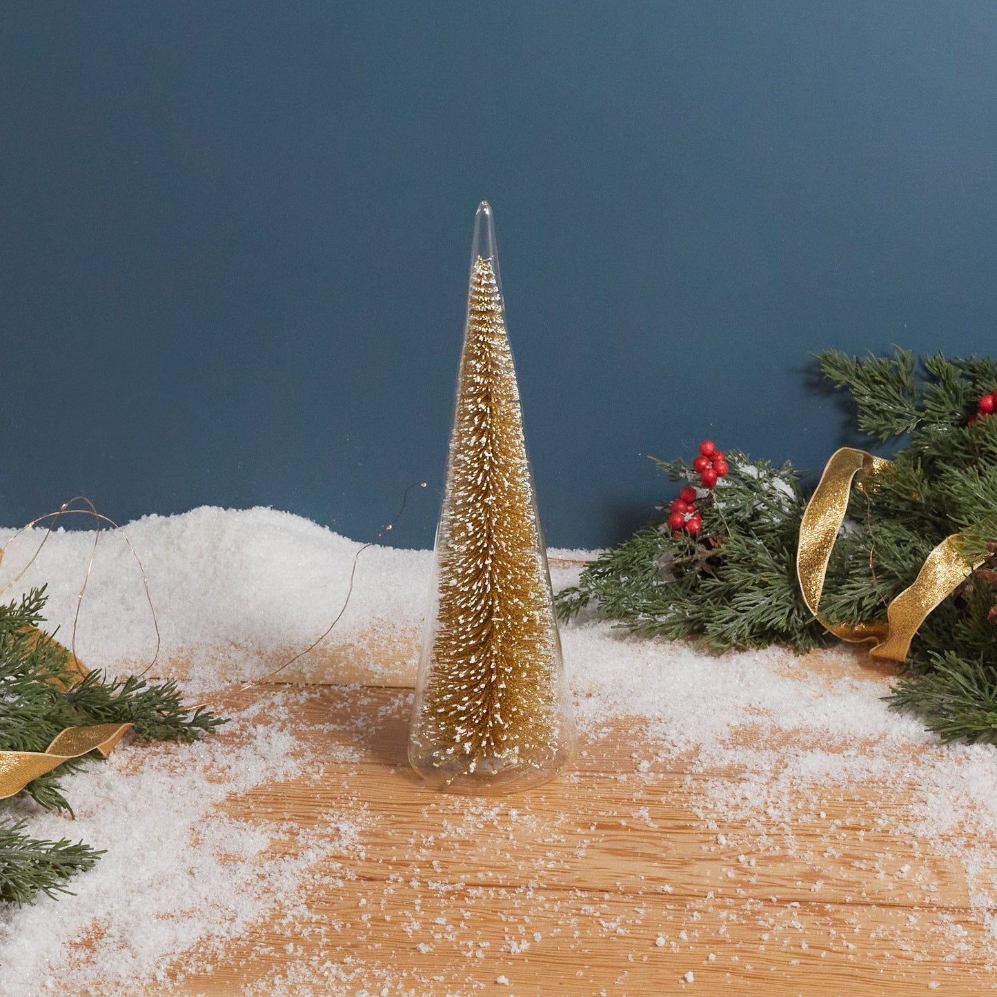 Modern Tree with Champagne Glitter, Large