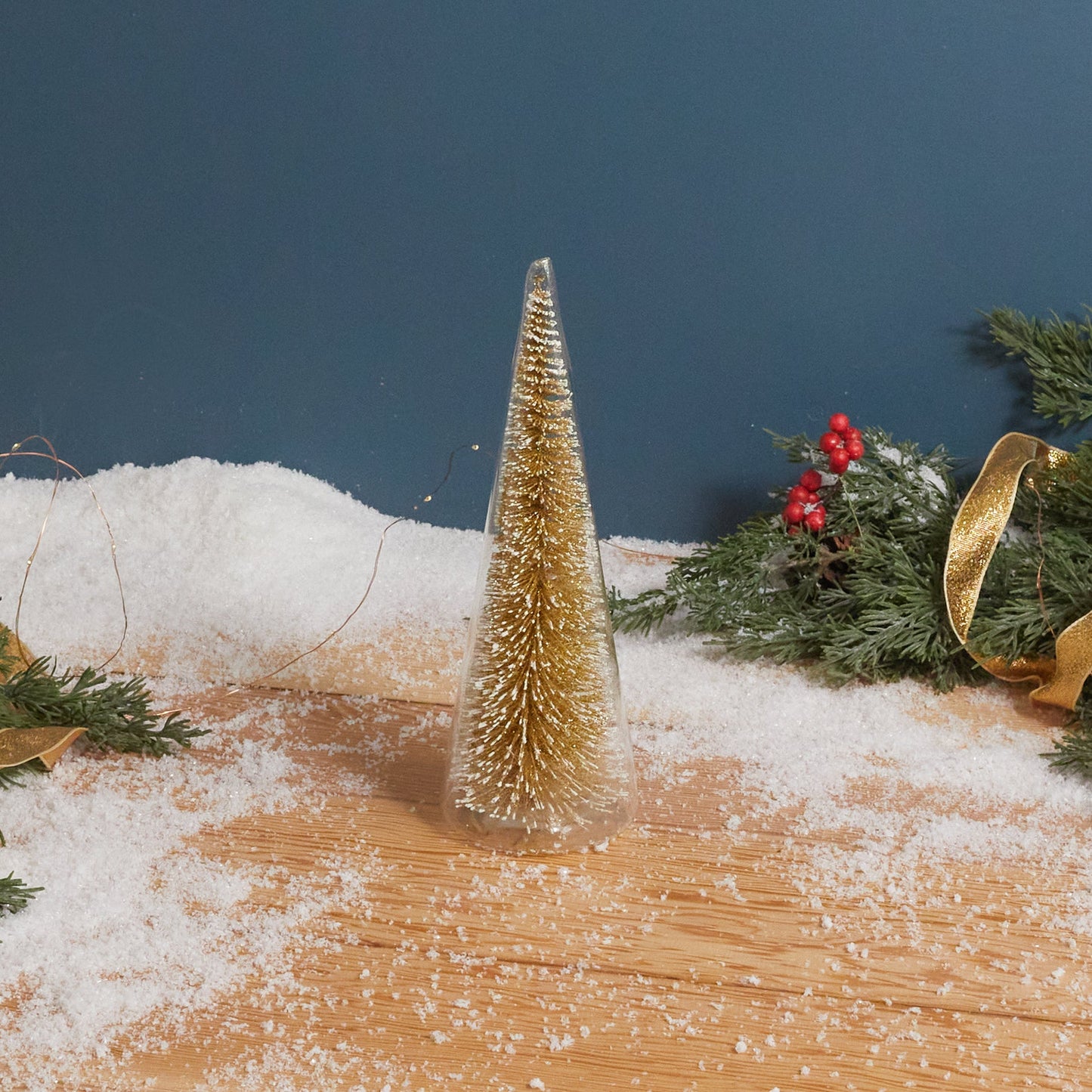 Modern Tree with Champagne Glitter, Medium