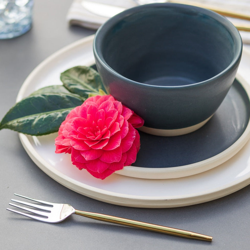 Treves Side Plate, Navy, Set of 4