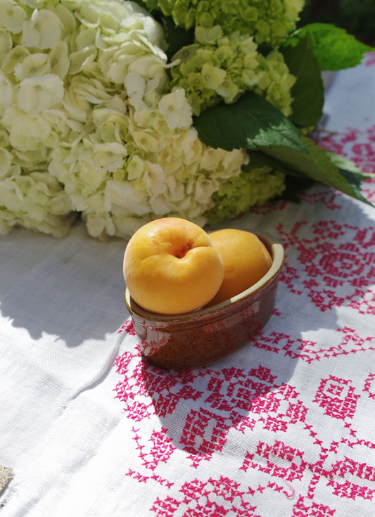 Poterie Renault Oval Mauviette Dish-- (0.125 L)-- Brown