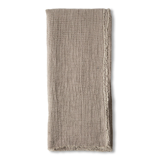 Venice Oversized Waffle Throw, Taupe