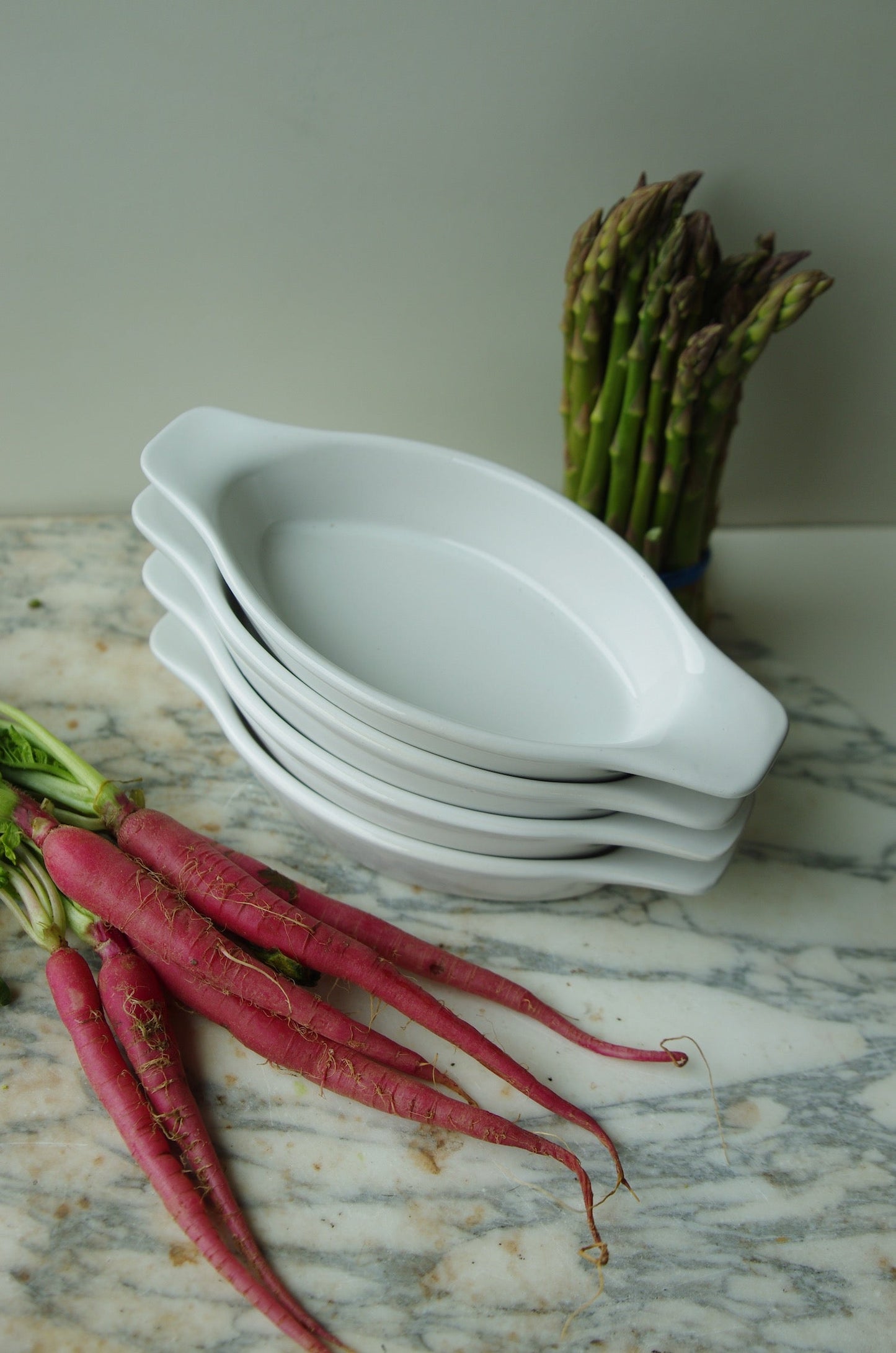 Poterie Renault Handled Oval Dish (0.30 L) White