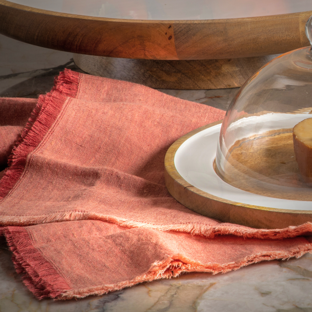 Lilia Napkins Set of 4, Cherry