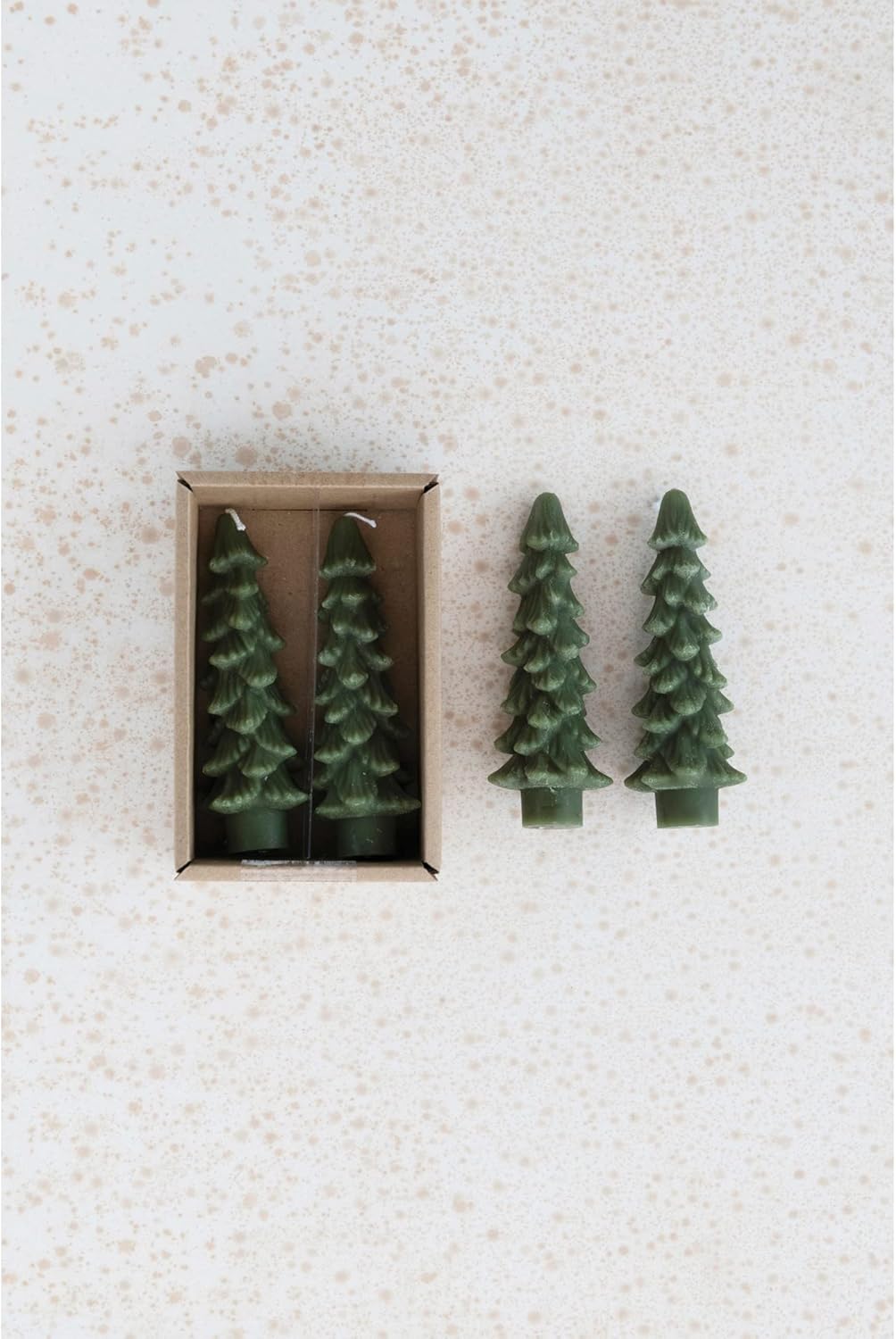Winter Wonder Short Tree Candles, Set of 2