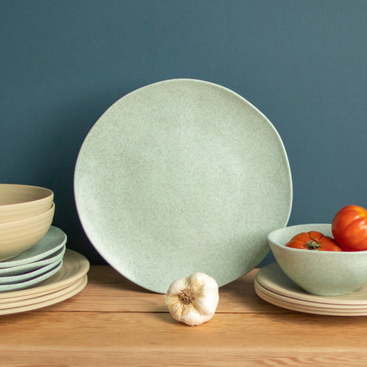 Al Fresco Organic Dinner Plate, Sage Green, Set of 4