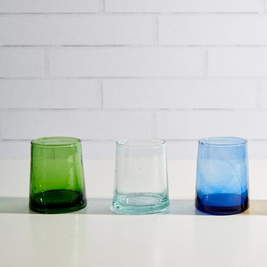 Recycled Cone Glass, Blue