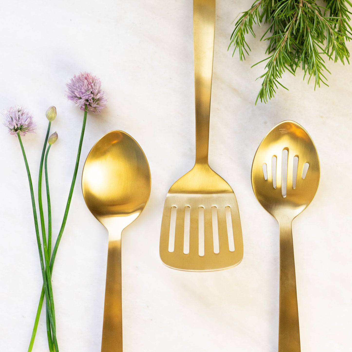 Matte Gold Mixing Spoon