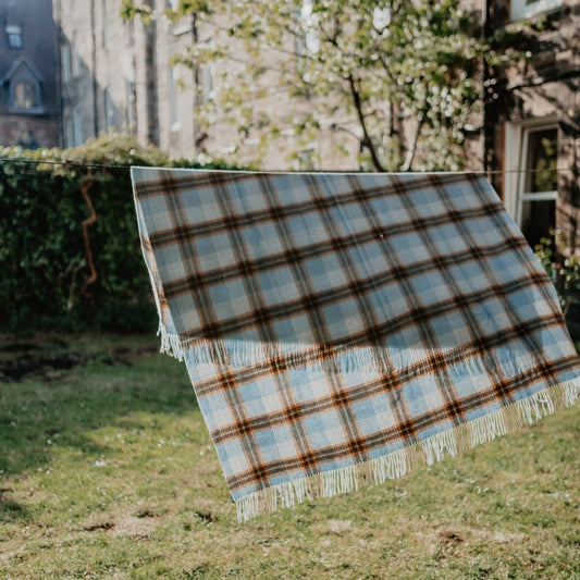 Lambswool Blanket in Coastal Heritage Check