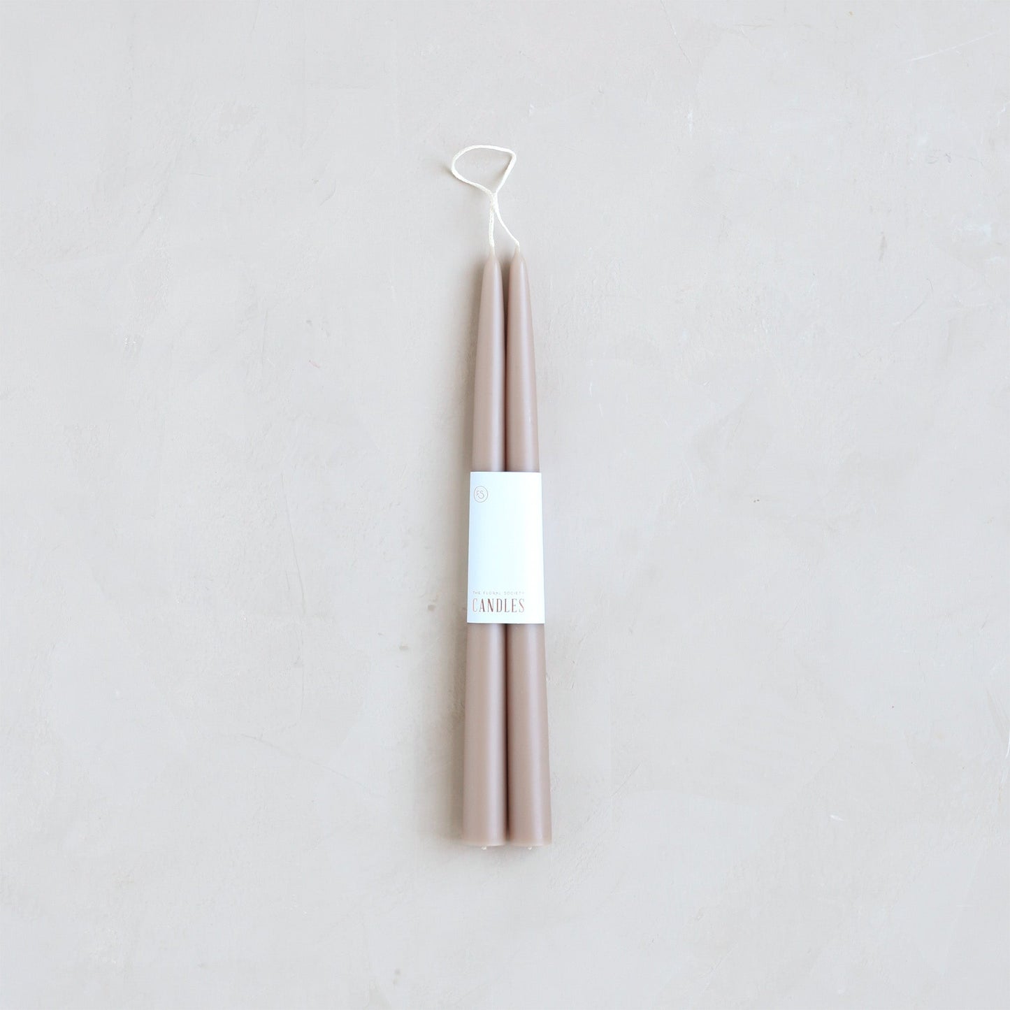 Classic Taper Candle, Set of 2, Greige