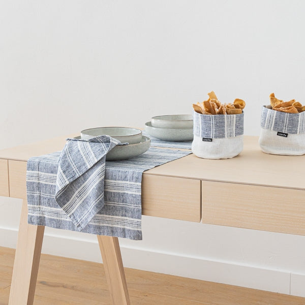 Multistripe Placemat, Indigo,