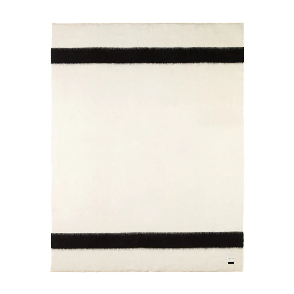 Siempre Blanket, Ivory with Black Stripe