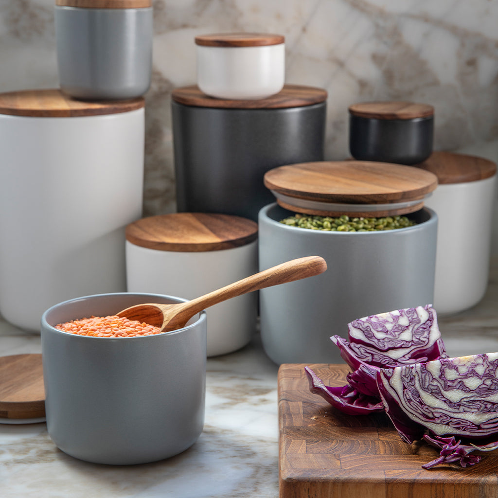 Brampton Stoneware Small Canister, Storm
