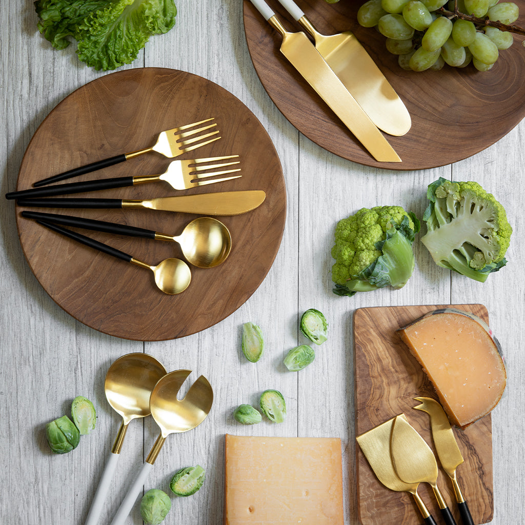 Black & Gold Flatware Set