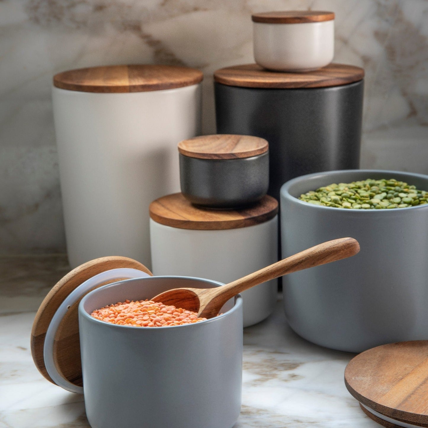 Brampton Stoneware Extra Small Canister, Black