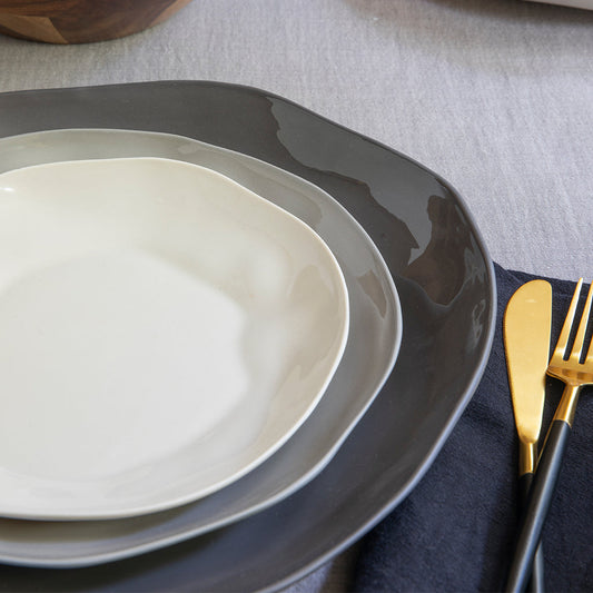 Tam Stoneware Gia Platter, Slate