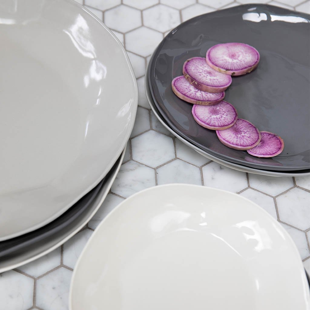 Tam Stoneware Platter, Pearl