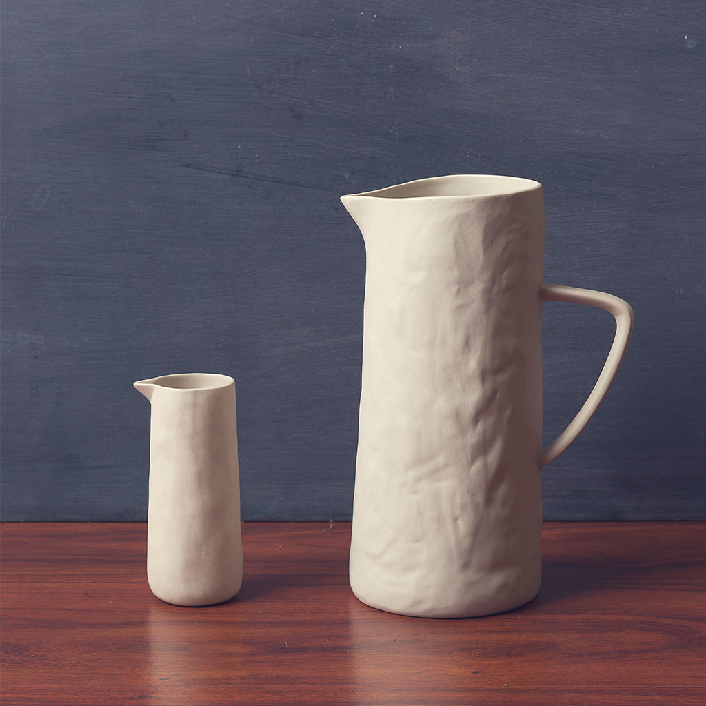 Tam Stoneware Pitcher, Pearl