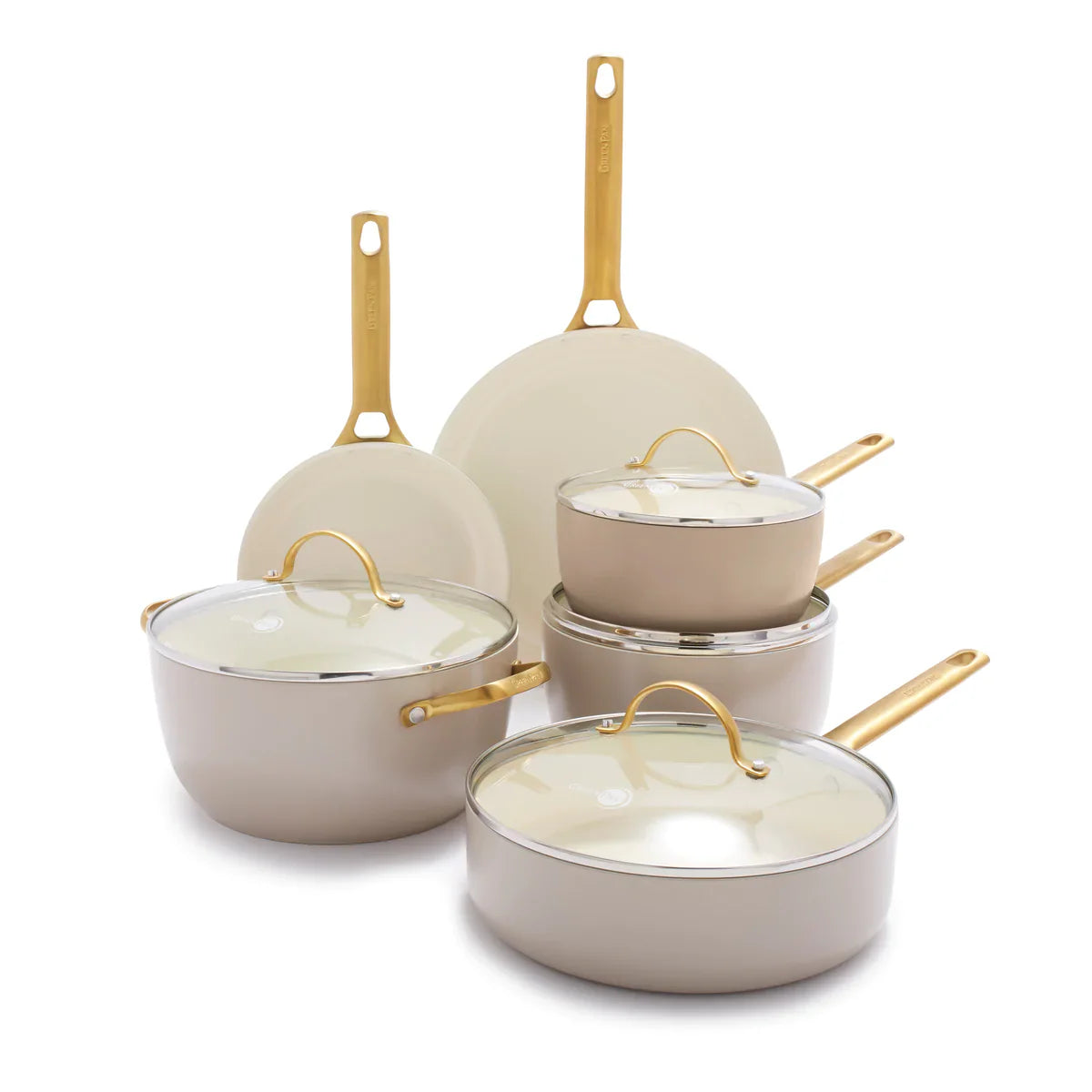 Reserve Cookware 10 Piece Set, Taupe