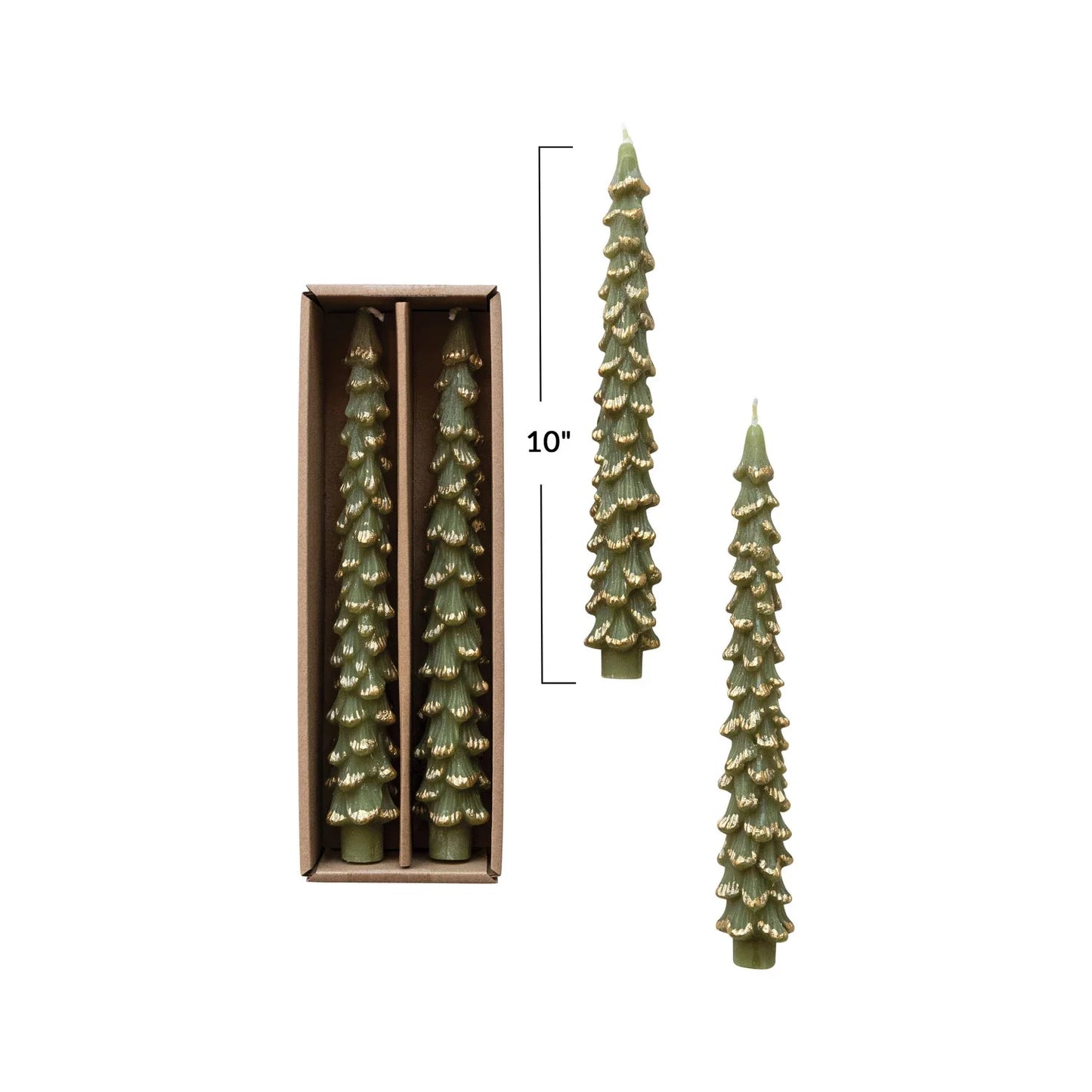 Enchanted Evergreen Long Candles, Set of 2