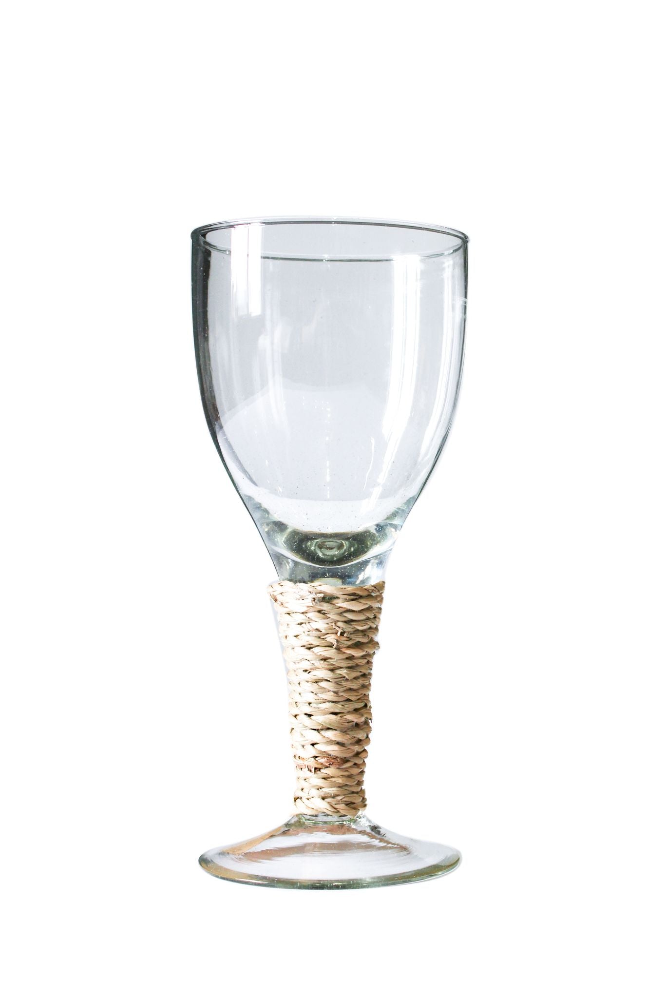 SMALL SEAGRASS WRAPPED WINE GLASS