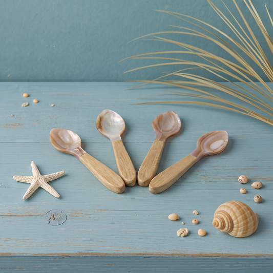 Serin Shell Small Spoons, Set of 4