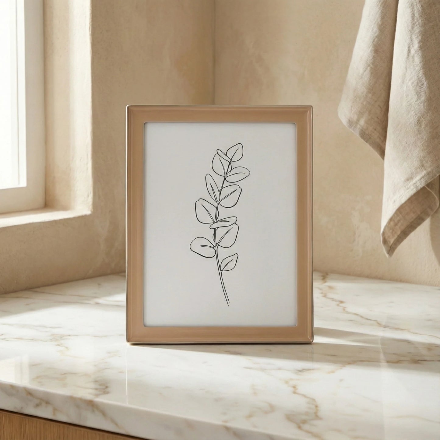 Elyra 5x7 Enamel Frame, Blush