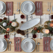 Stone Washed Linen Dinner Napkins, Rose, Set of 4