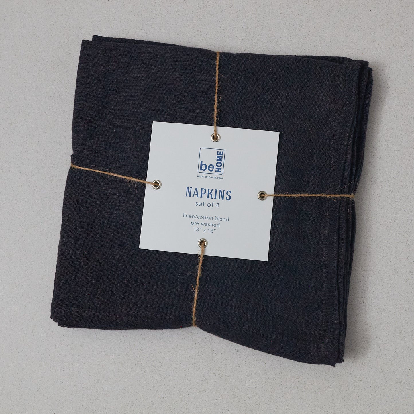 Linen Napkins, Charcoal,  Set of 4