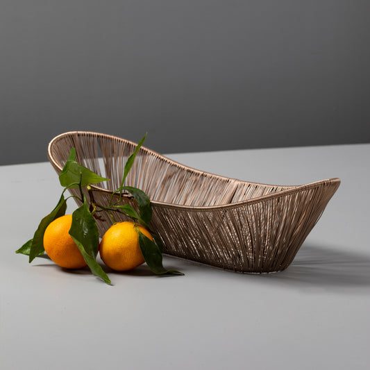 RosÃ© Rhythm Wire Oval Basket