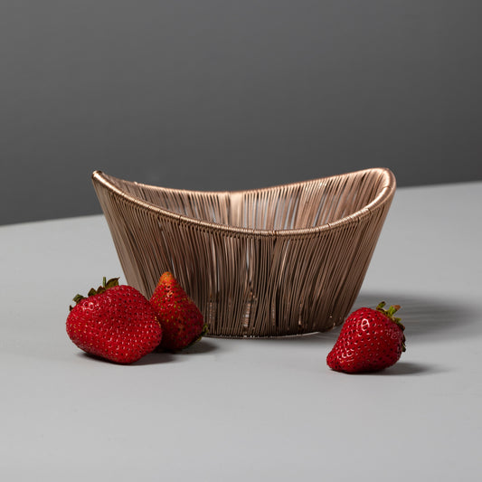 Rosé Rhythm Wire Basket, Small