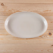 Pacifica 12" Oval Platter, Vanilla