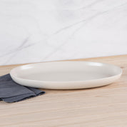 Pacifica 12" Oval Platter, Vanilla