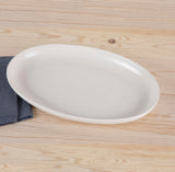 Pacifica 12" Oval Platter, Vanilla