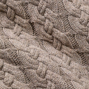 Belmont Double Cable Knit Throw, Brown