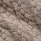 Belmont Double Cable Knit Throw, Brown