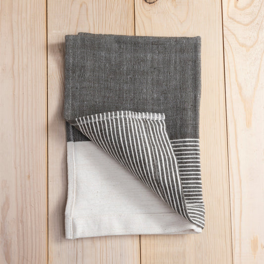Chesapeake Hand Towel, Grey with Natural