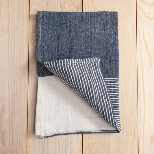 Chesapeake Hand Towel, Navy with Natural