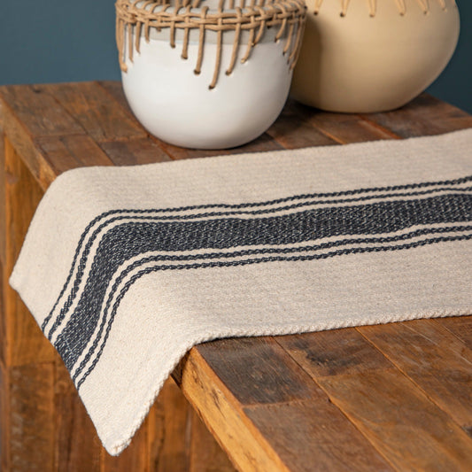 CottonÃƒâ€šÃ‚Â CanvasÃƒâ€šÃ‚Â TableÃƒâ€šÃ‚Â Runner withÃƒâ€šÃ‚Â Stripes